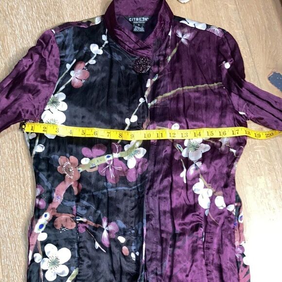 Citron silk kimono jacket -light,Size small - Picture 7 of 10